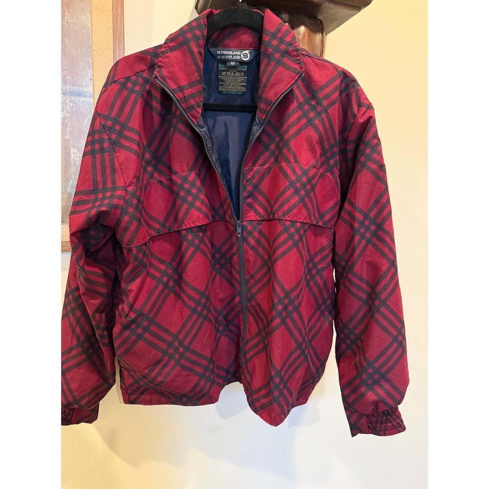 Vintage Sunderland of Scotland Plaid Jacket Full Zip Gorpcore Tech Outerwear Med